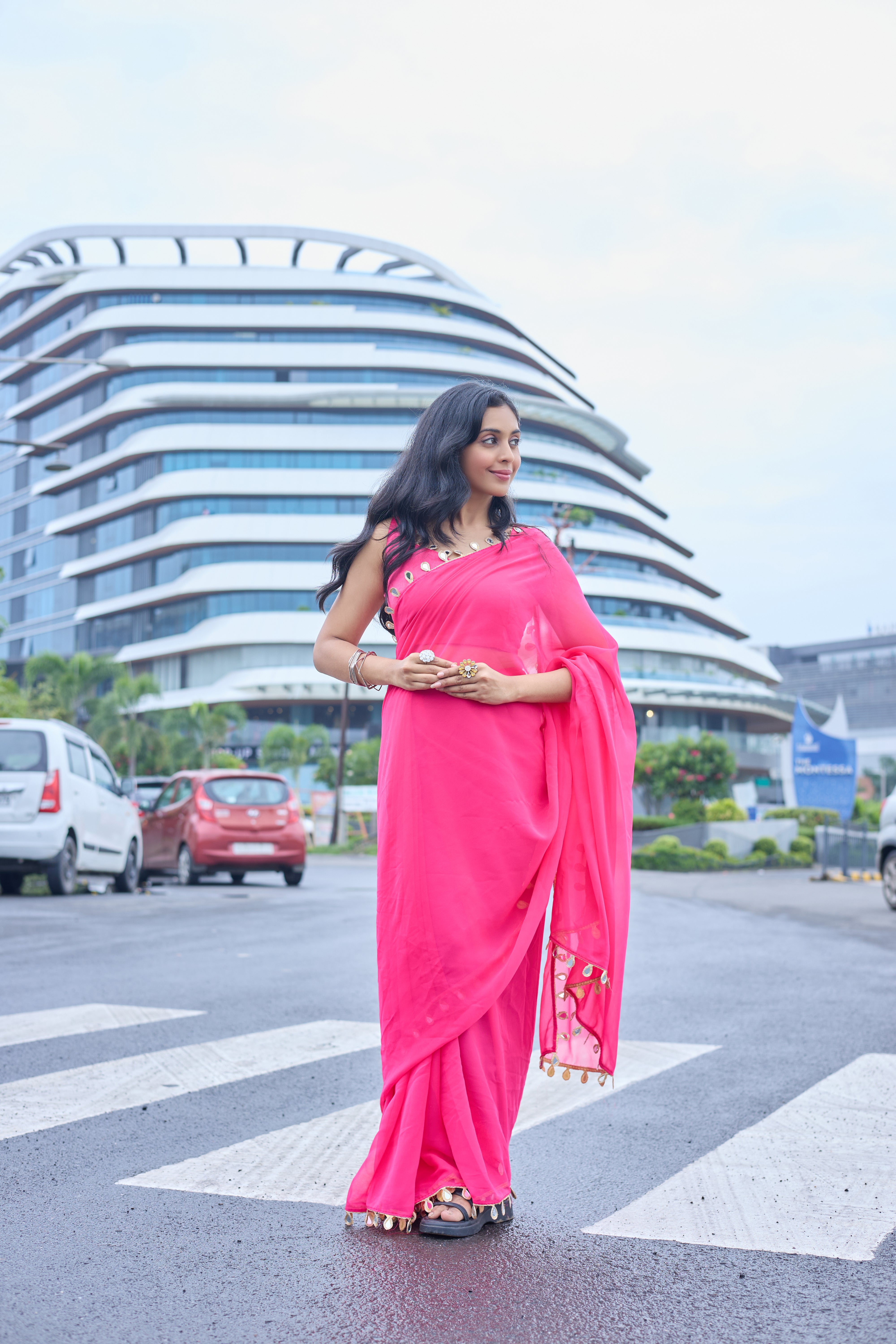 Fuchsia Grace Saree