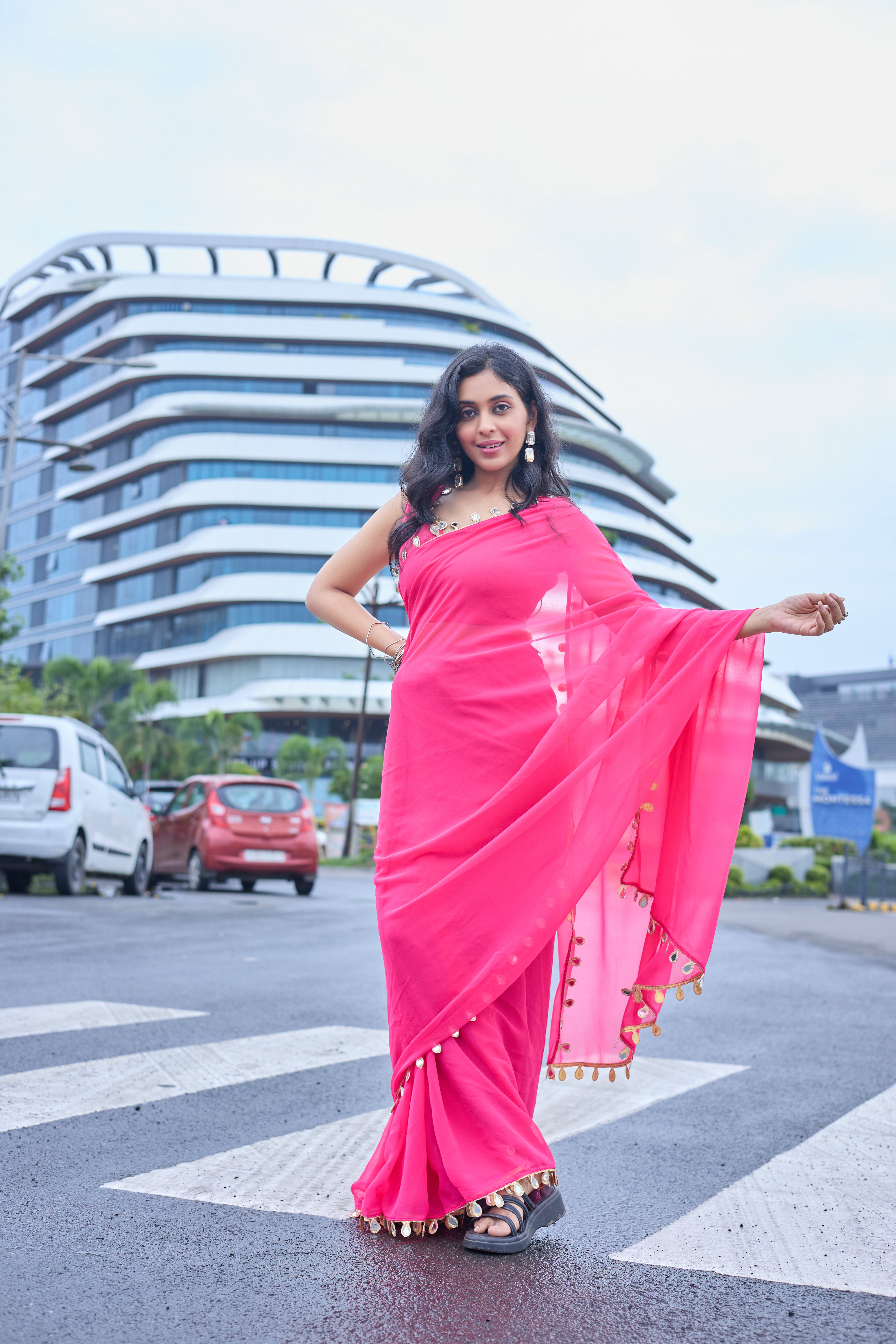 Fuchsia Grace Saree