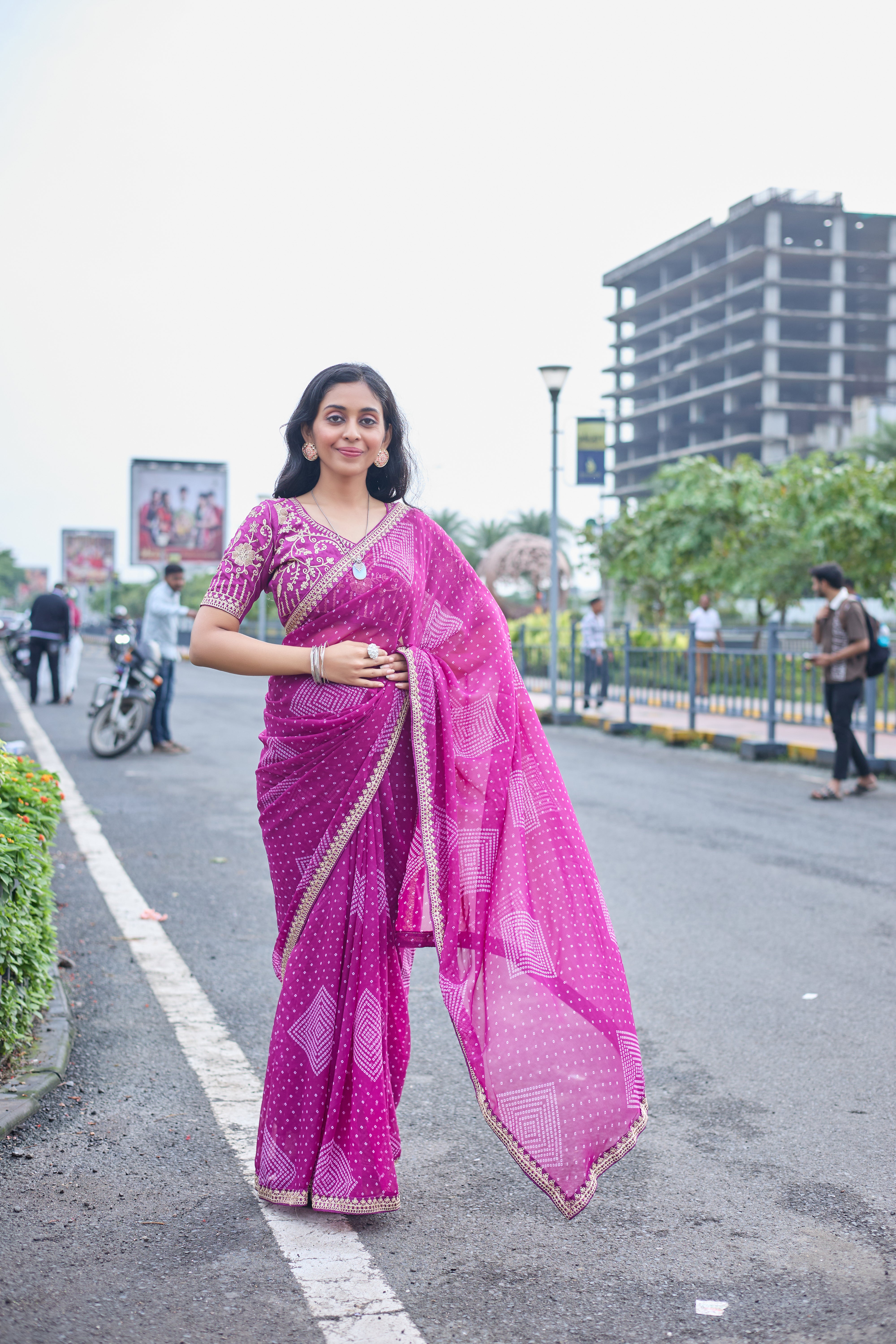 Magenta Radiance Saree