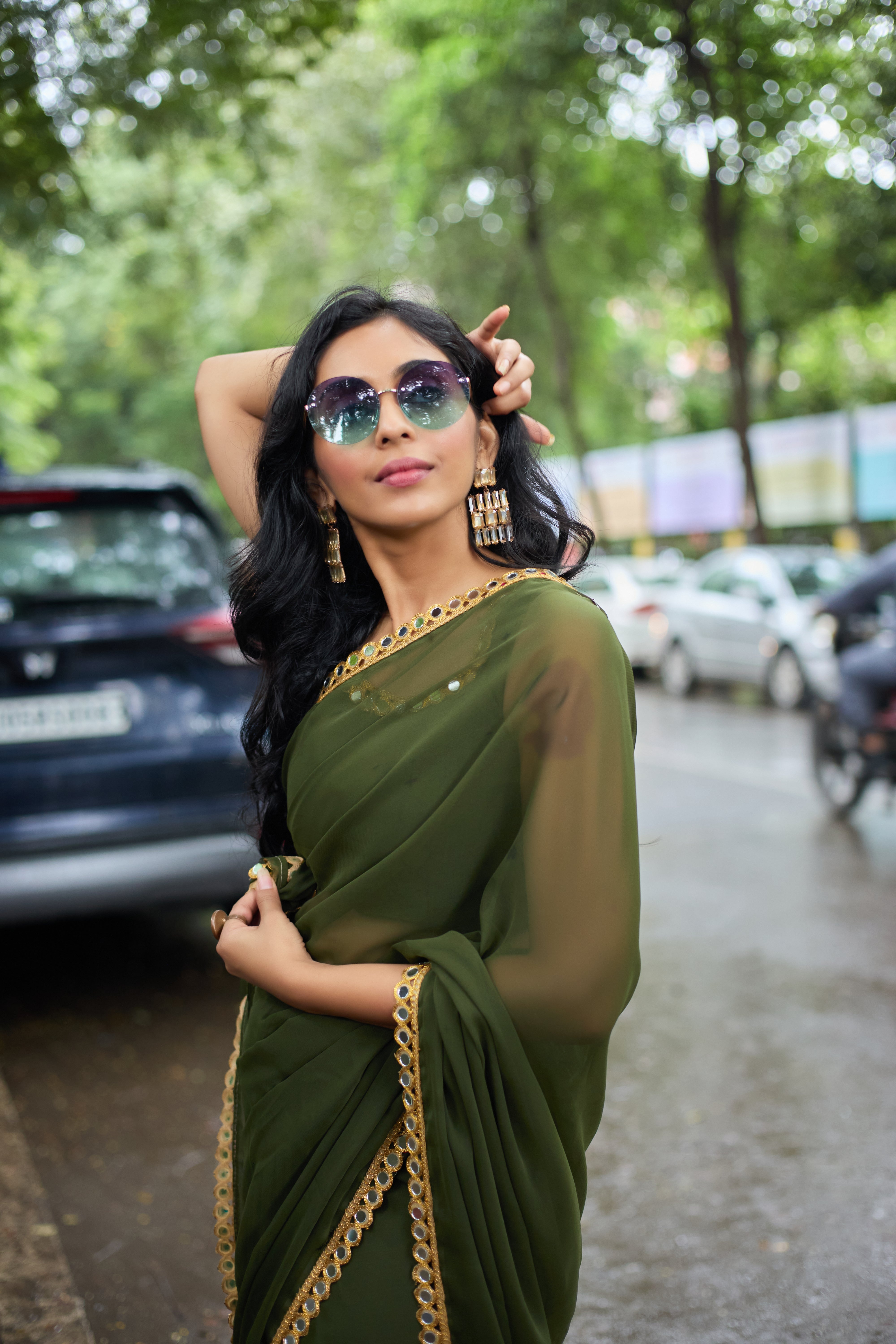 Emerald Poise Saree