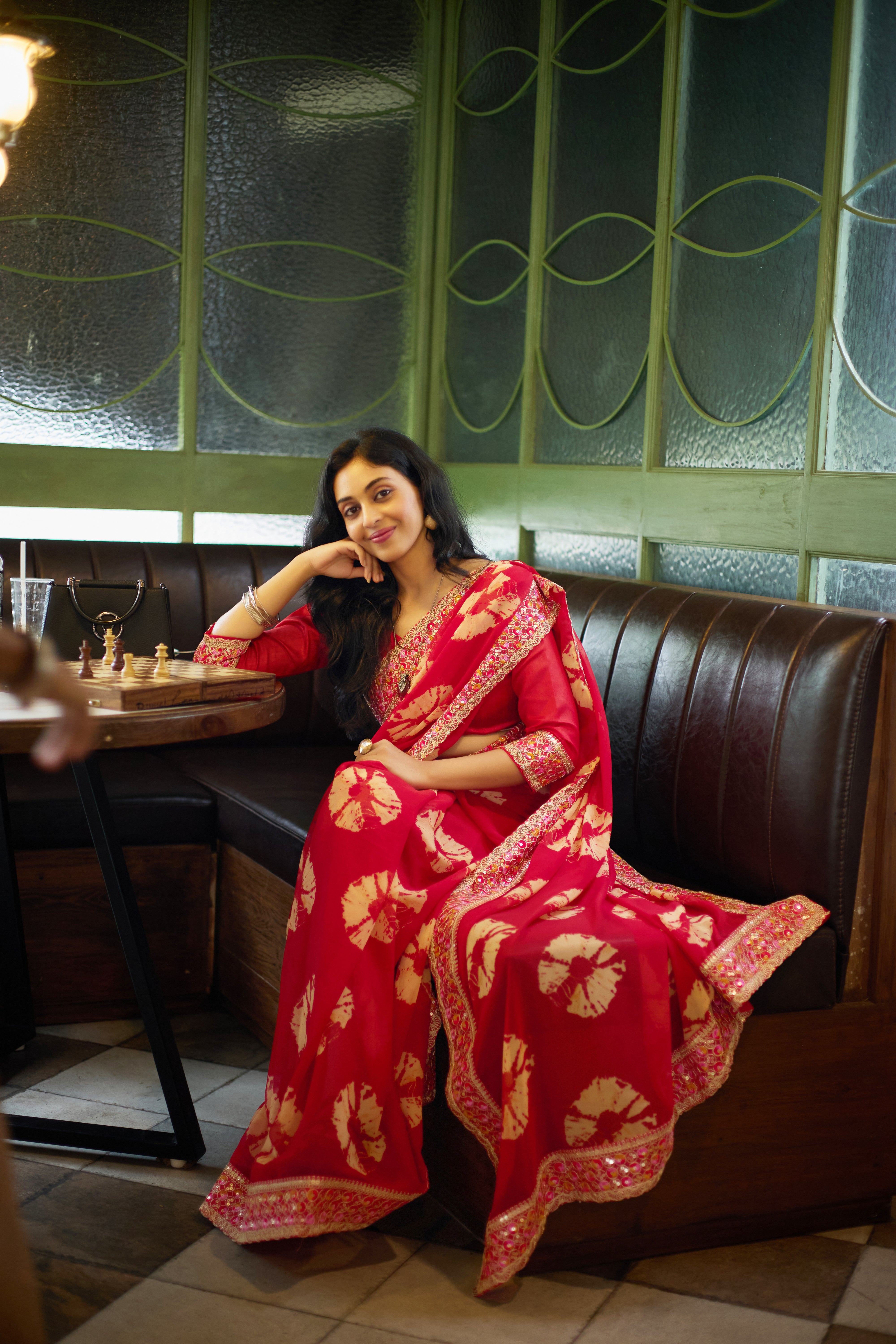 Ruby Radiance Saree