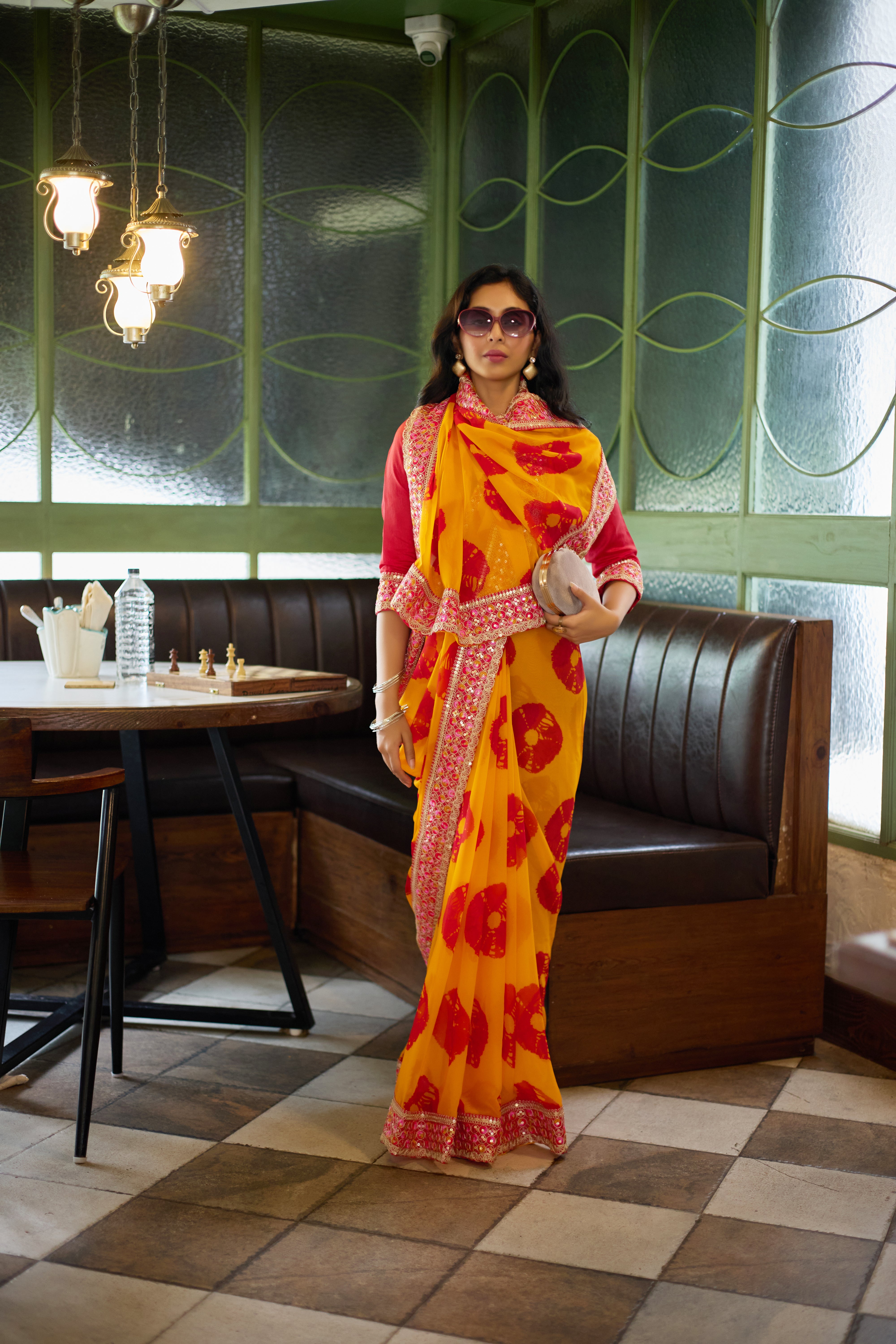 Marigold Blossom Saree