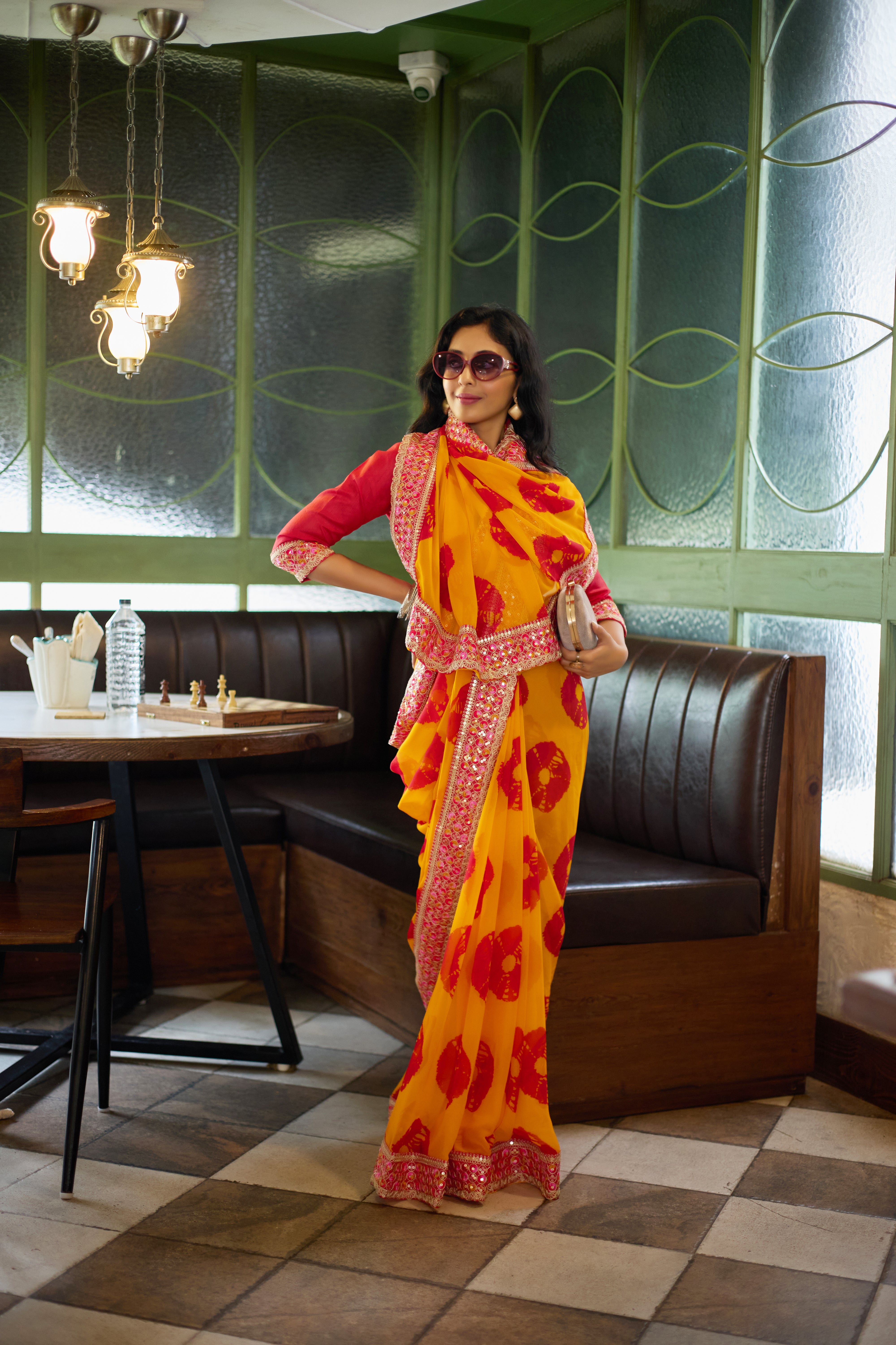 Marigold Blossom Saree