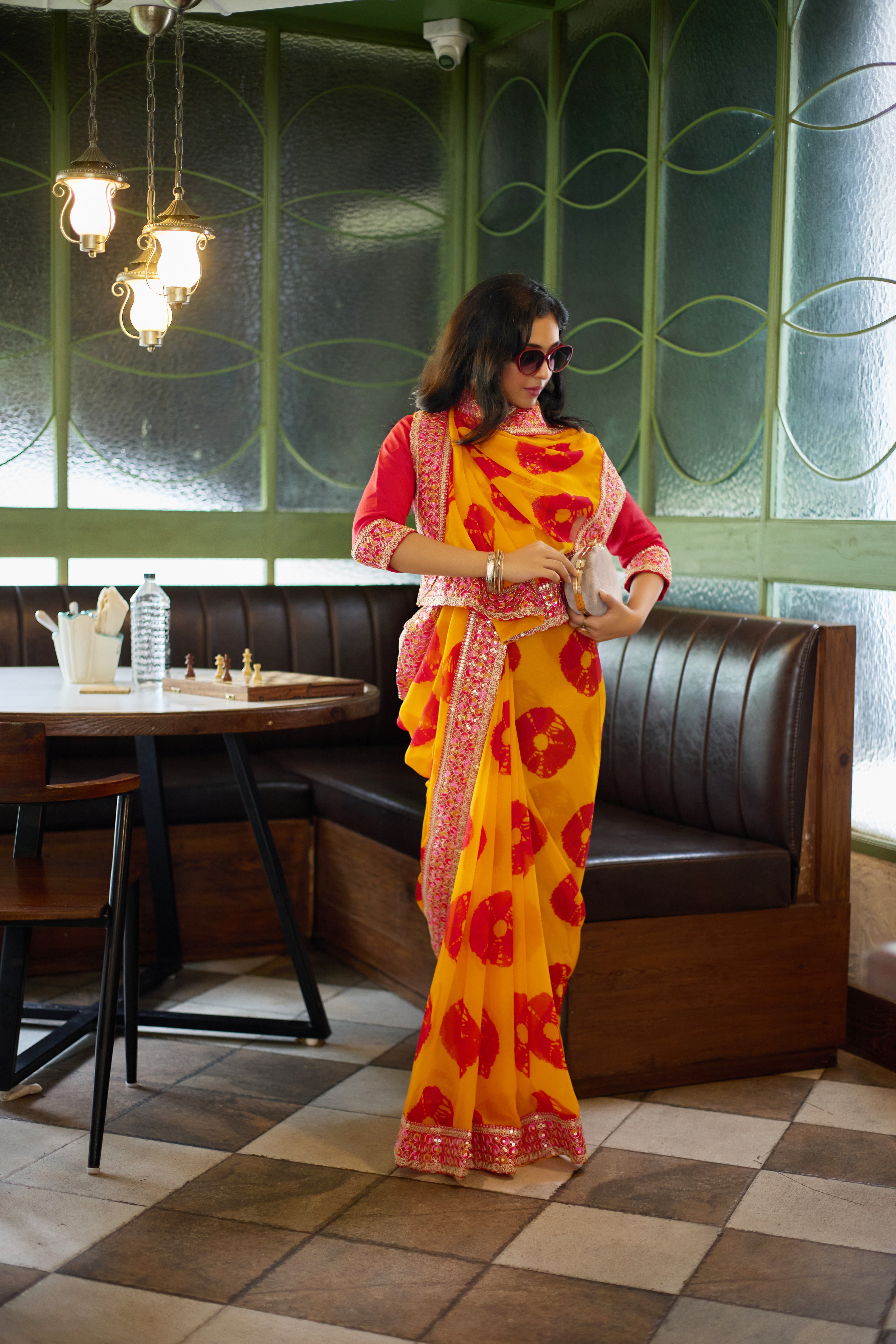 Marigold Blossom Saree