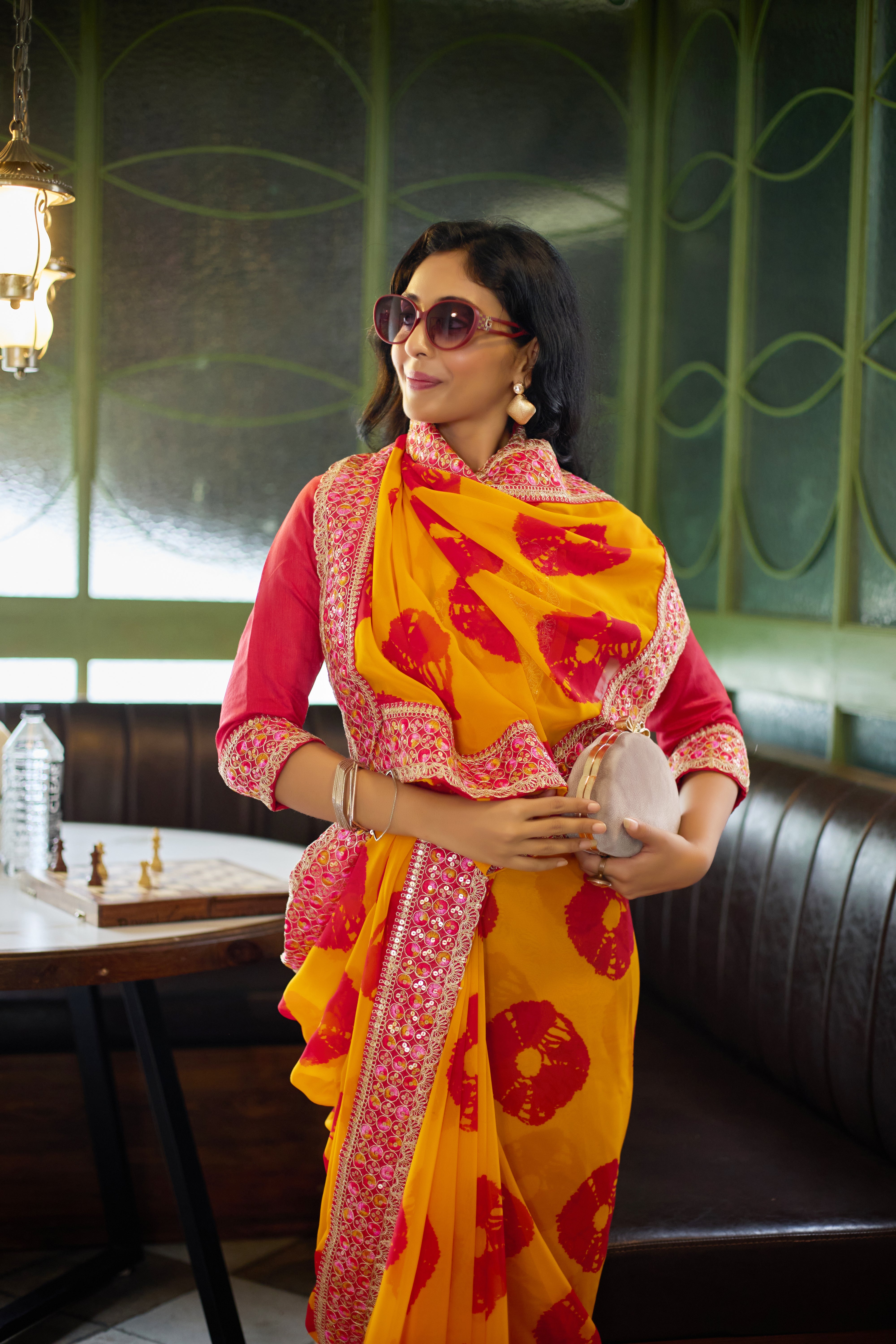 Marigold Blossom Saree