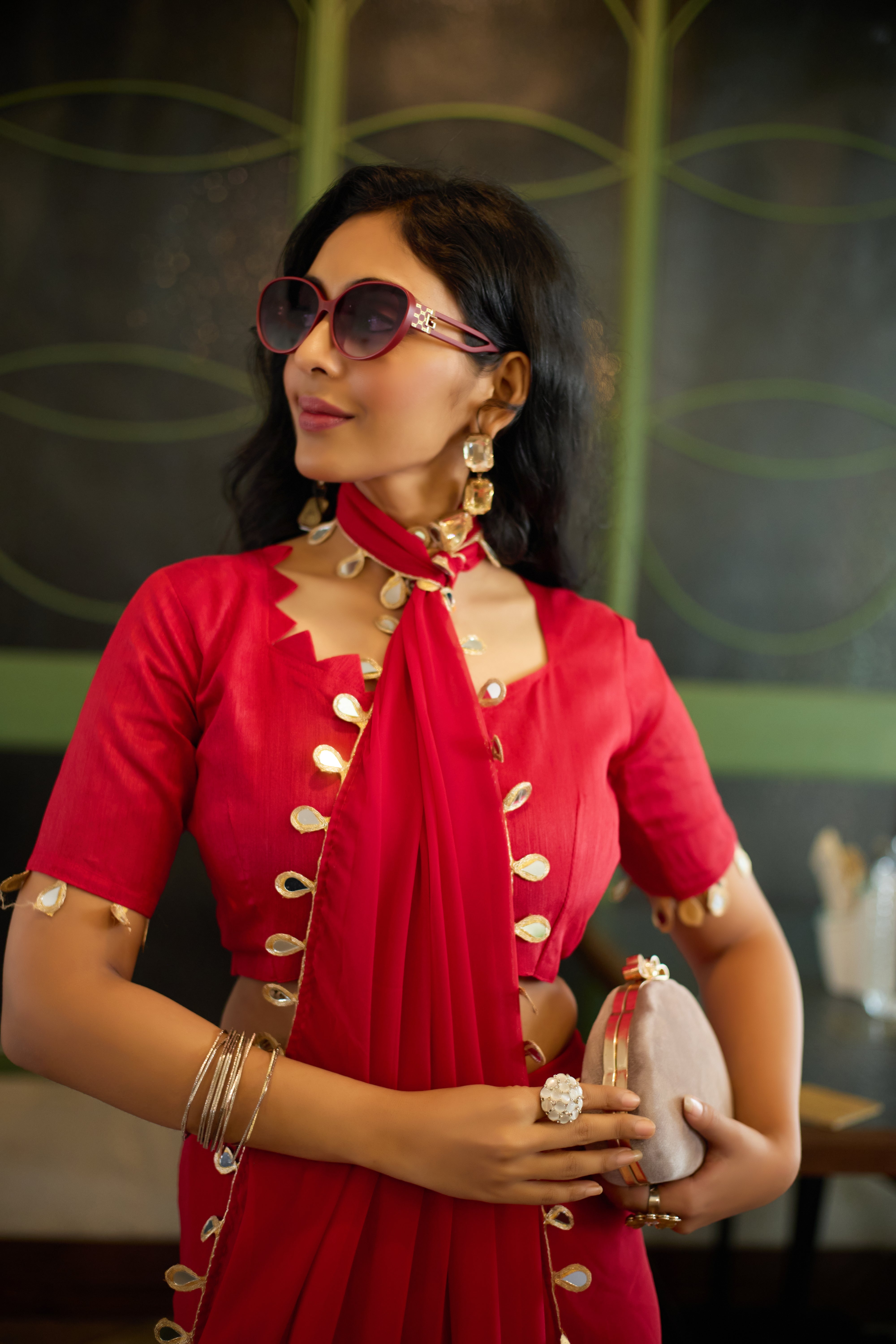 Scarlet Glow Saree