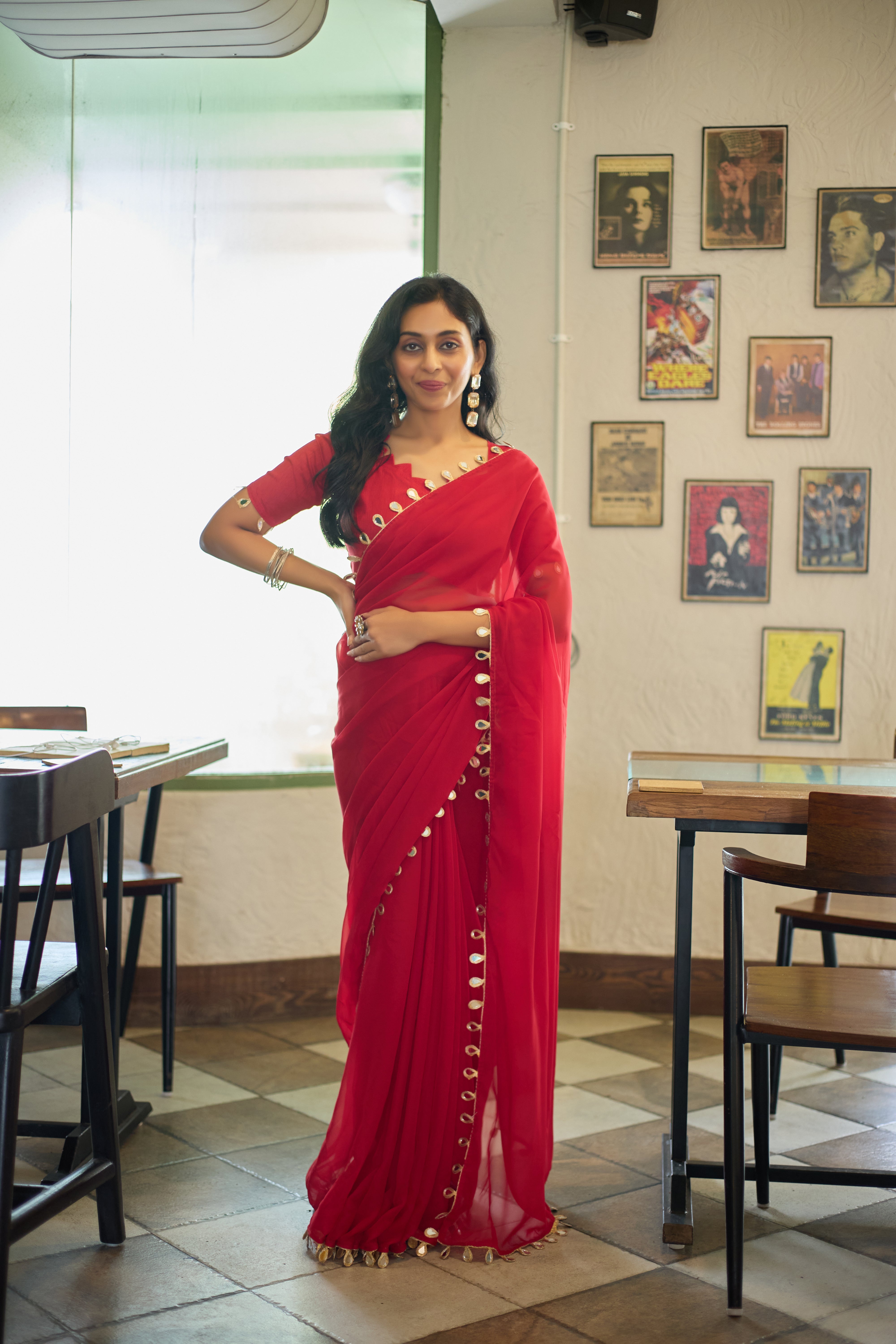 Scarlet Glow Saree