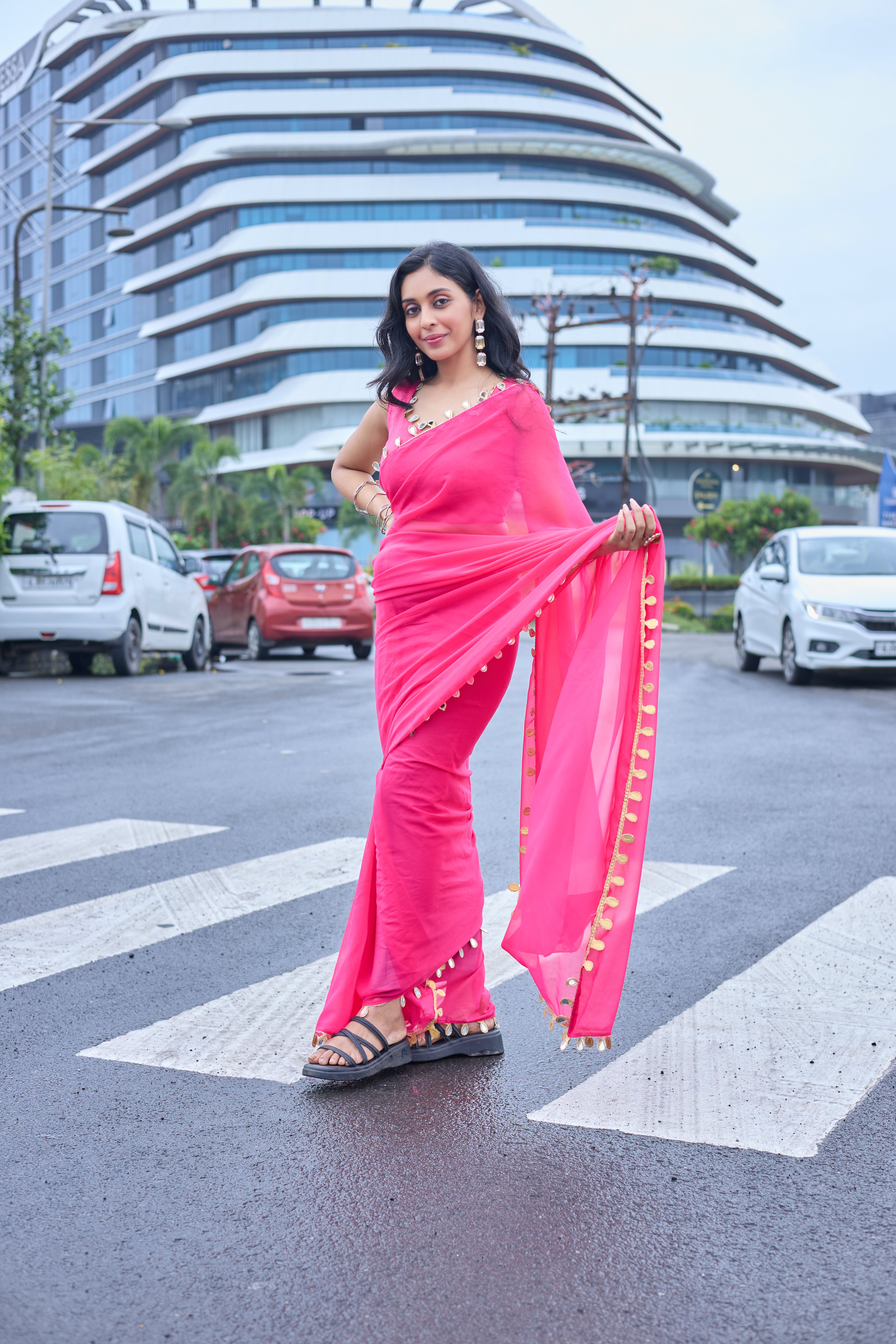 Fuchsia Grace Saree