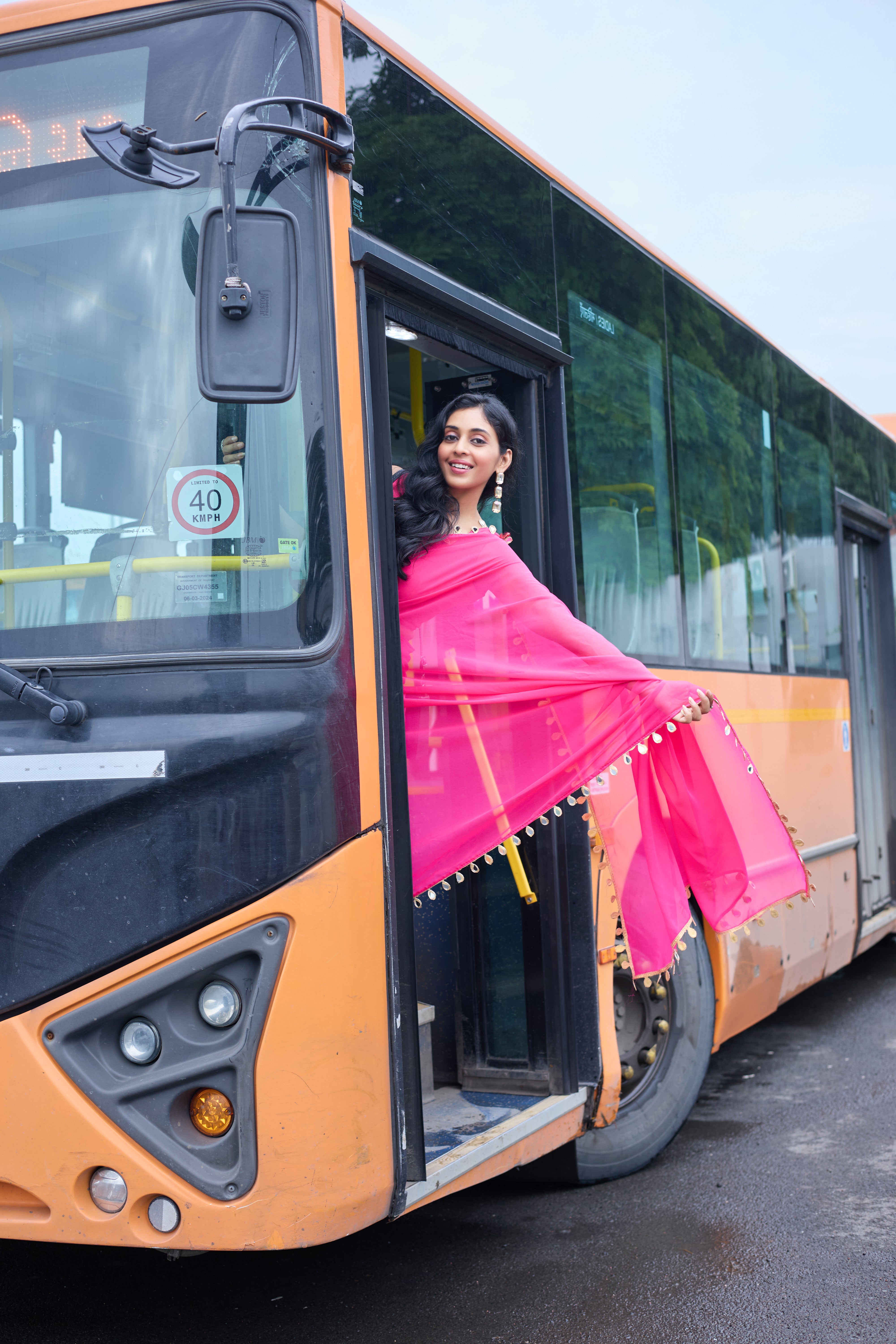 Fuchsia Grace Saree