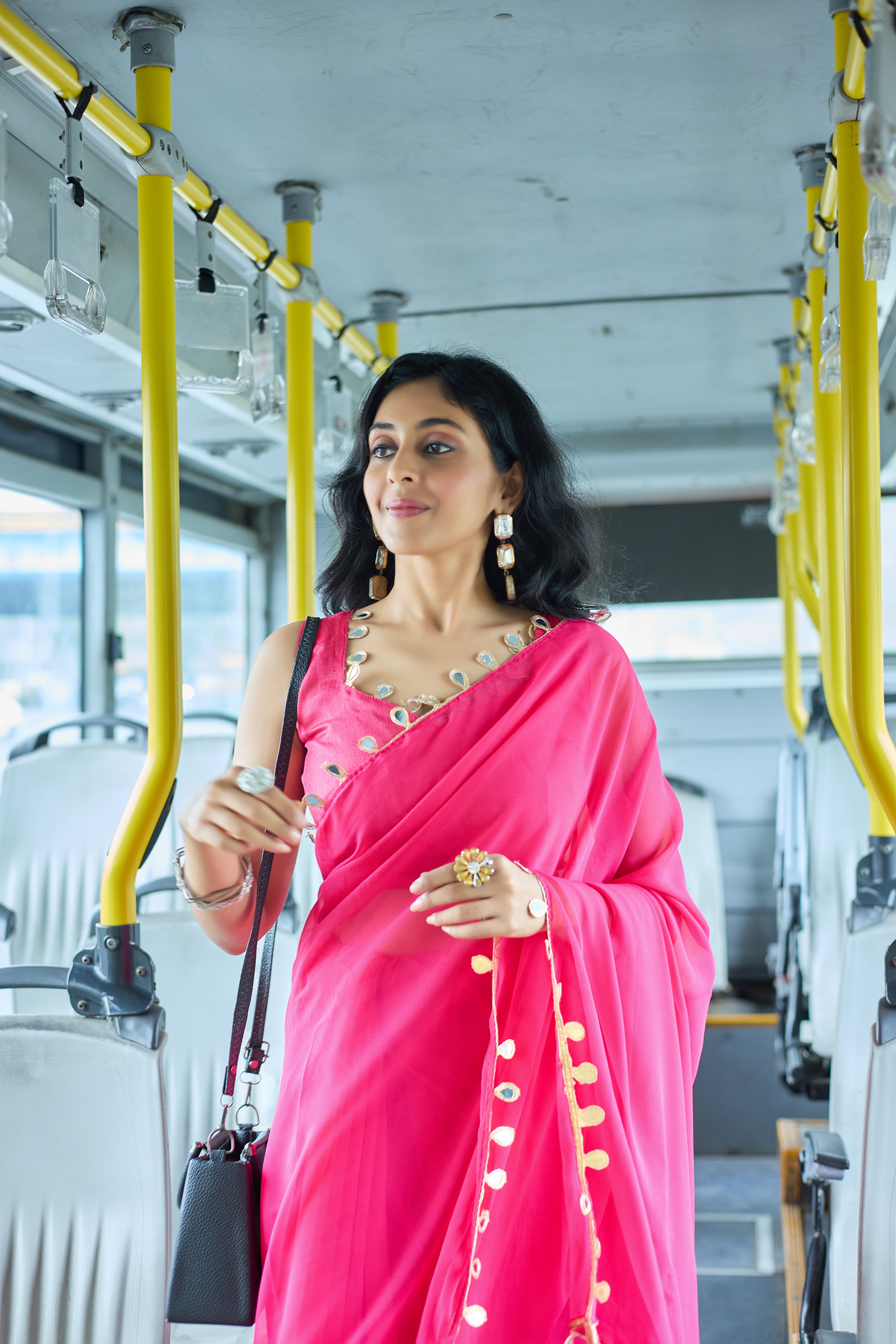 Fuchsia Grace Saree