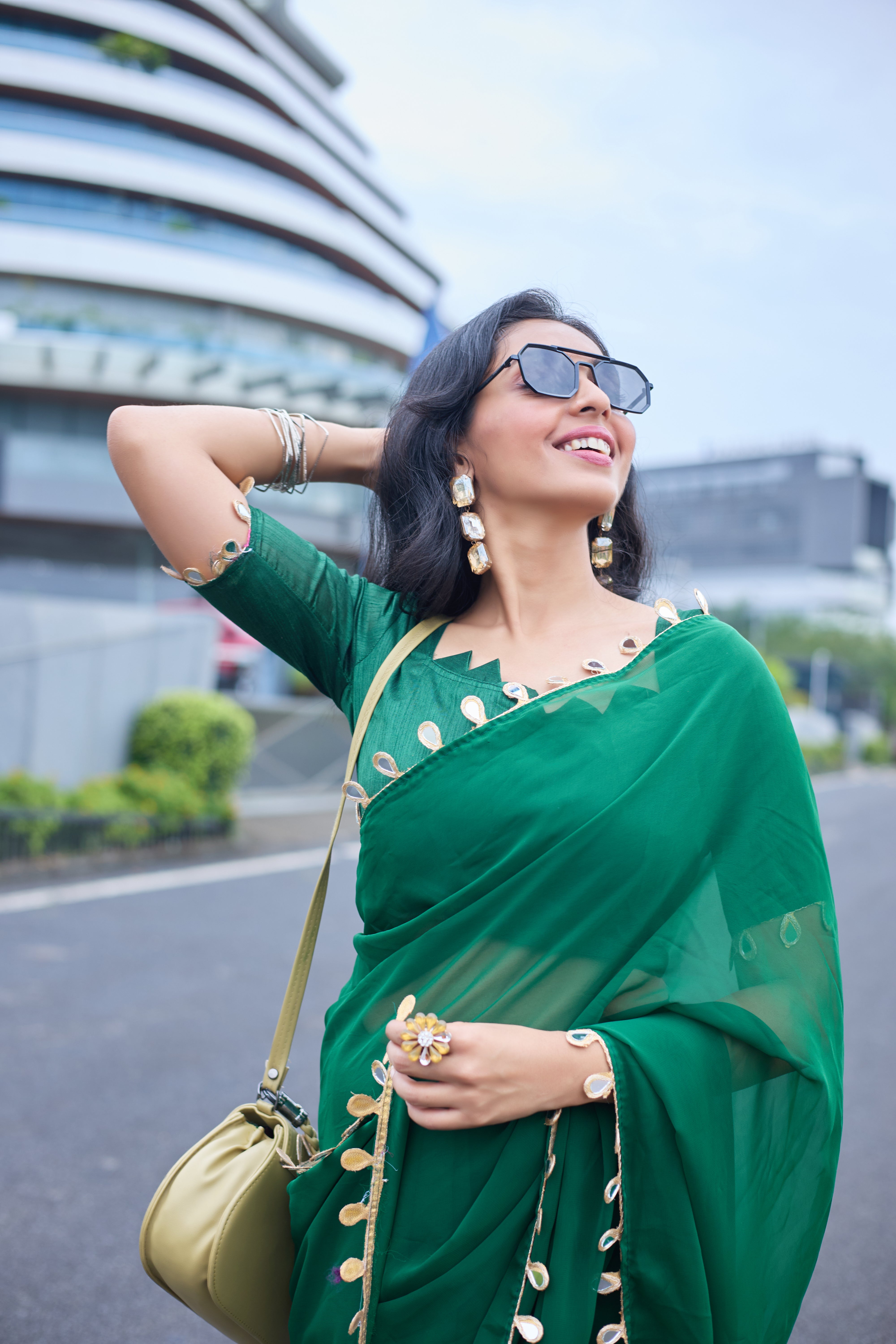Emerald Grace Saree