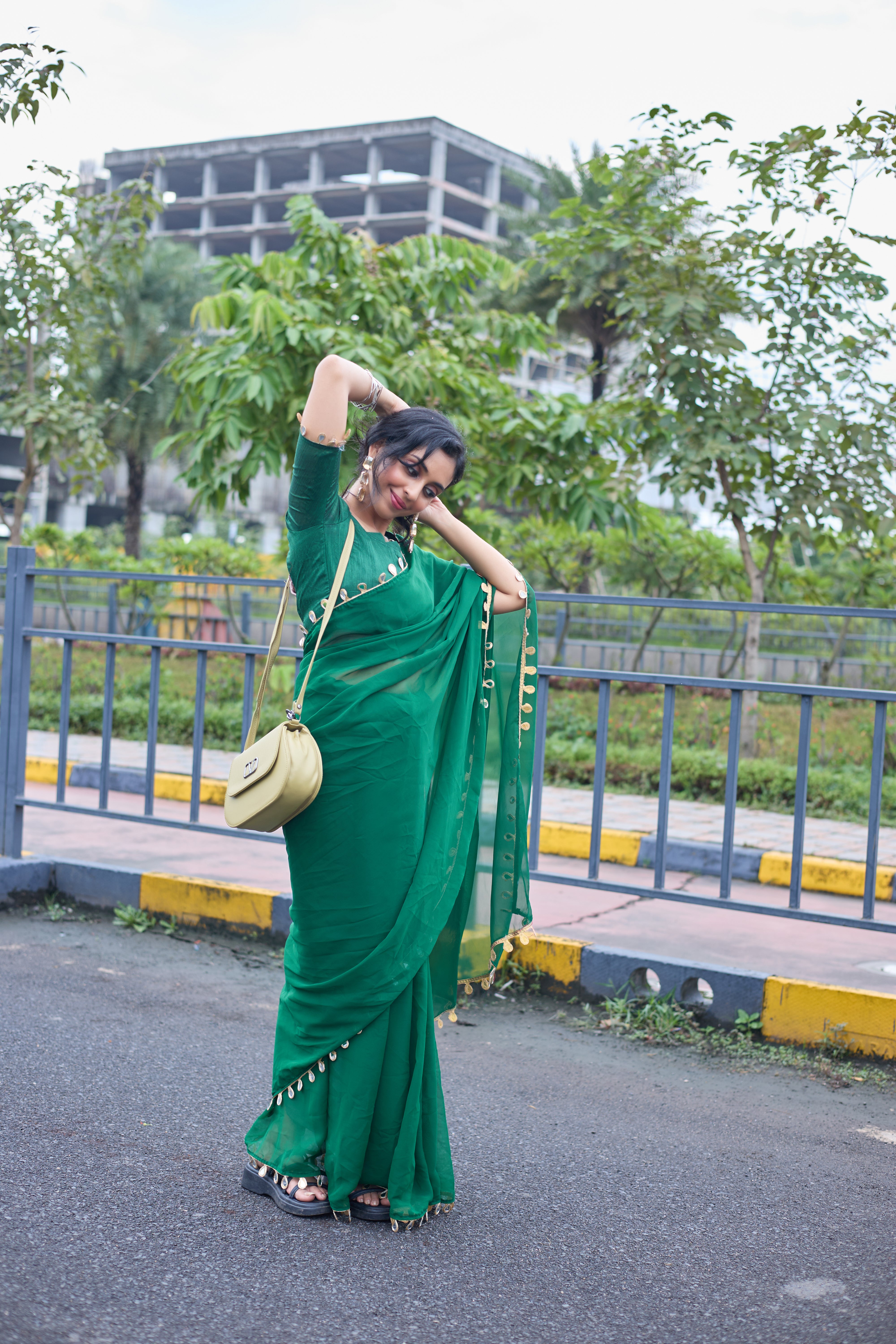 Emerald Grace Saree