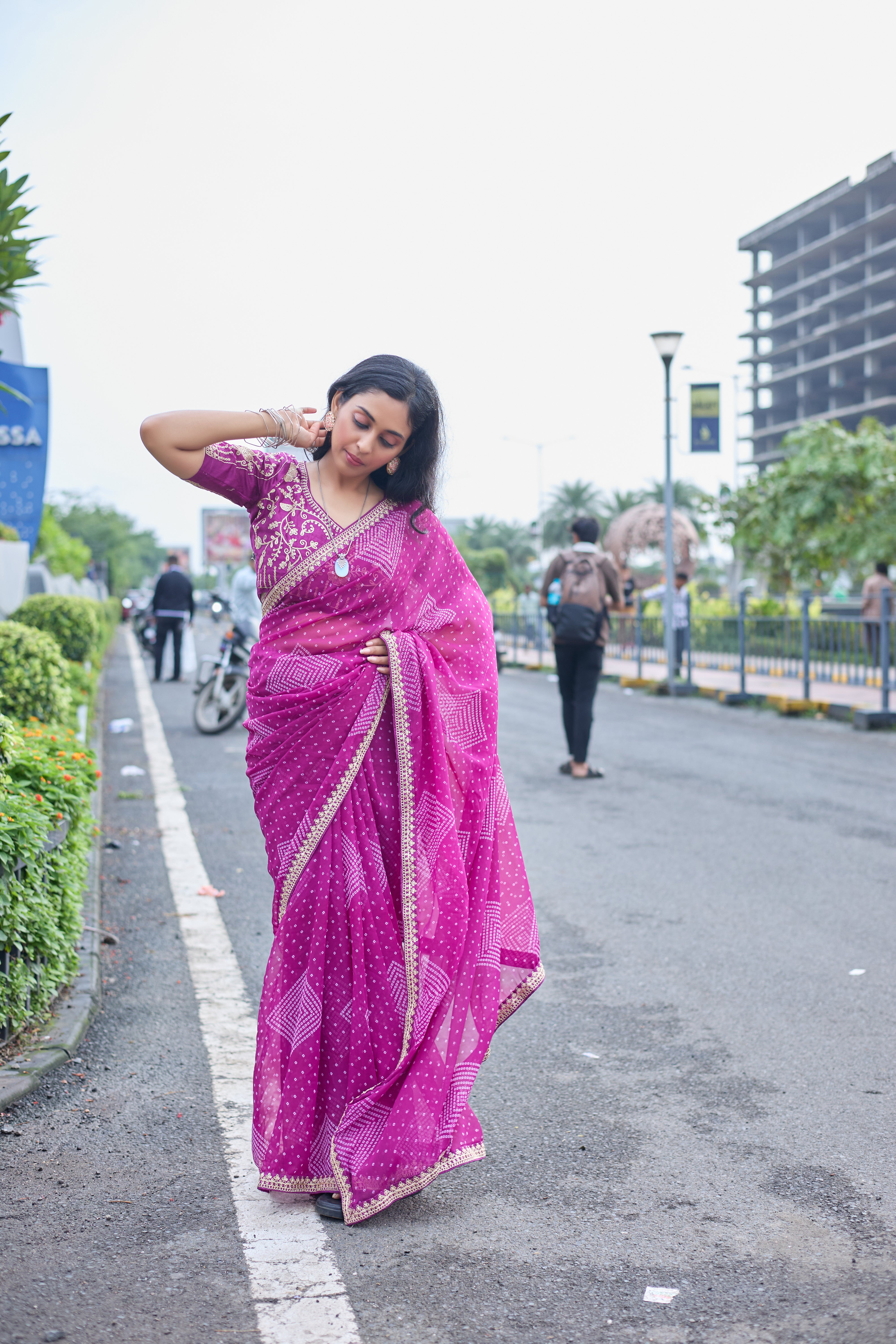Magenta Radiance Saree