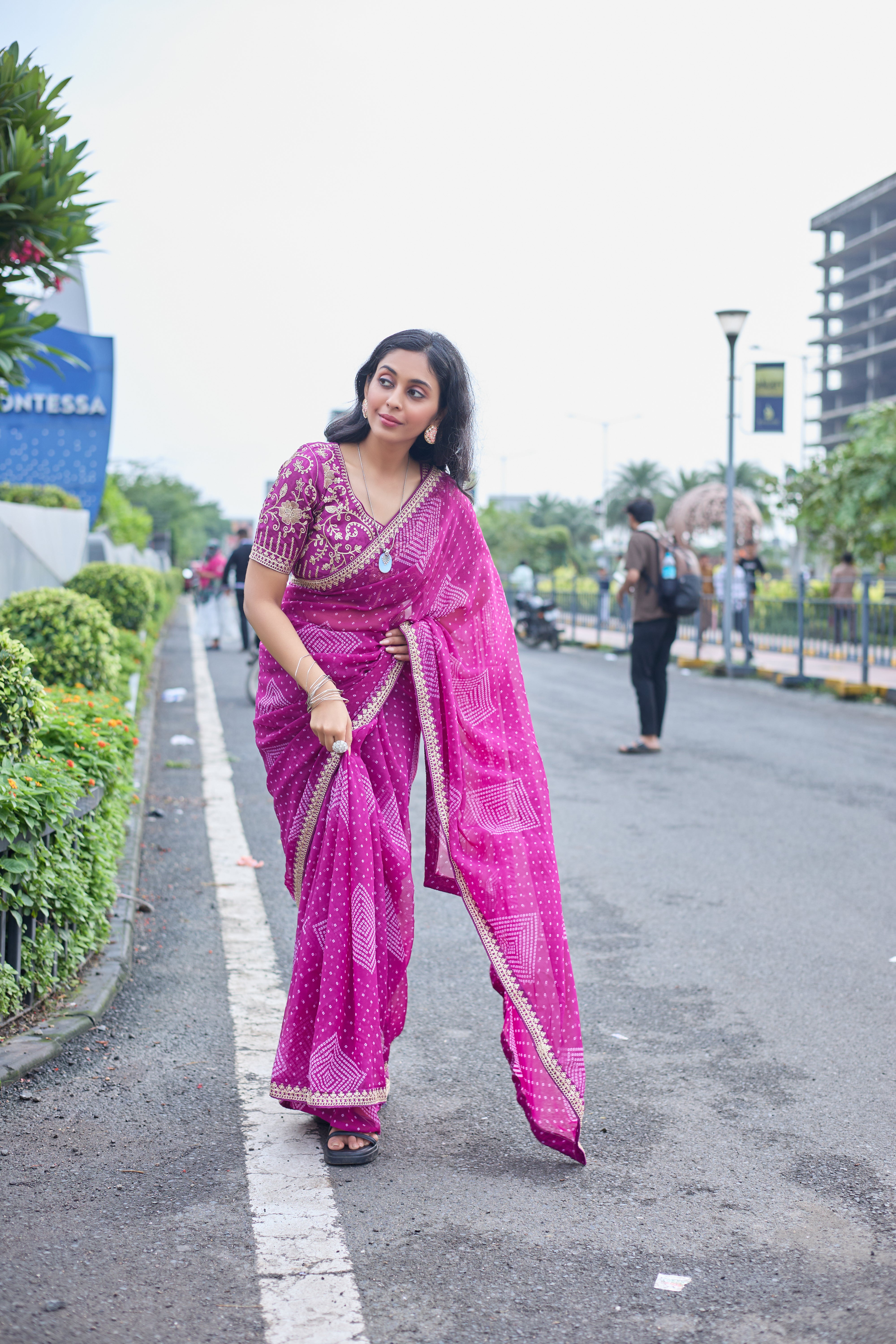 Magenta Radiance Saree