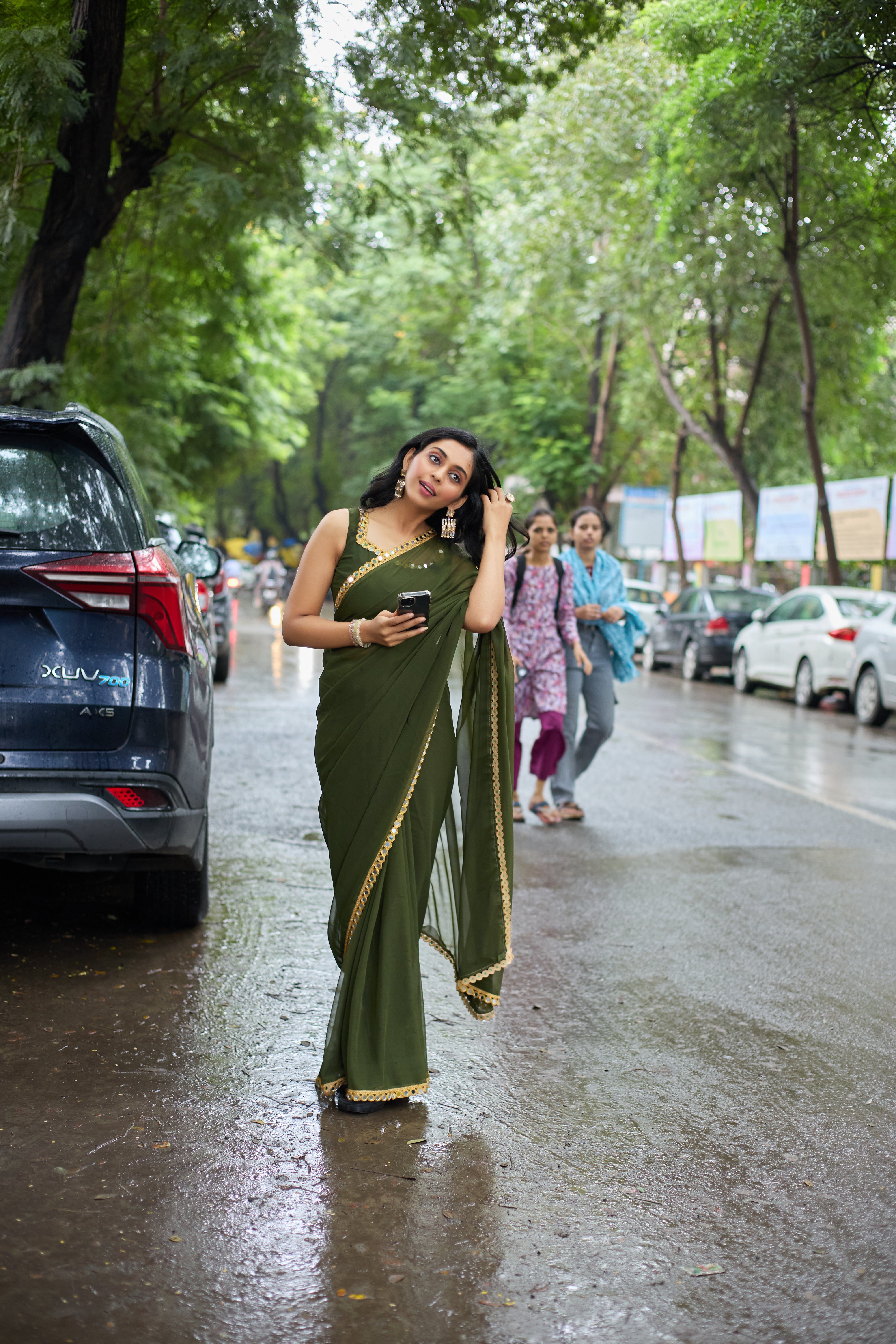 Emerald Poise Saree