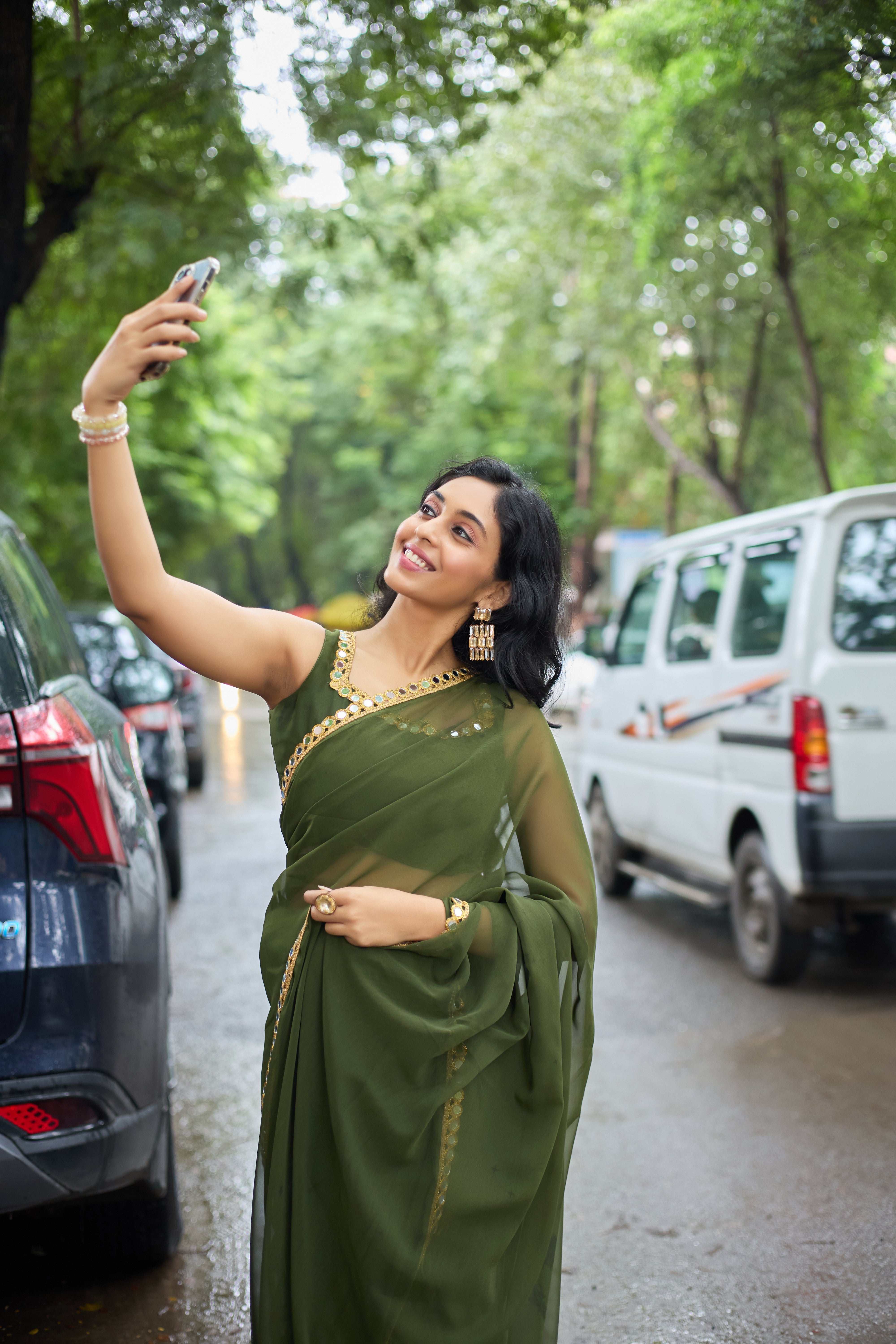 Emerald Poise Saree