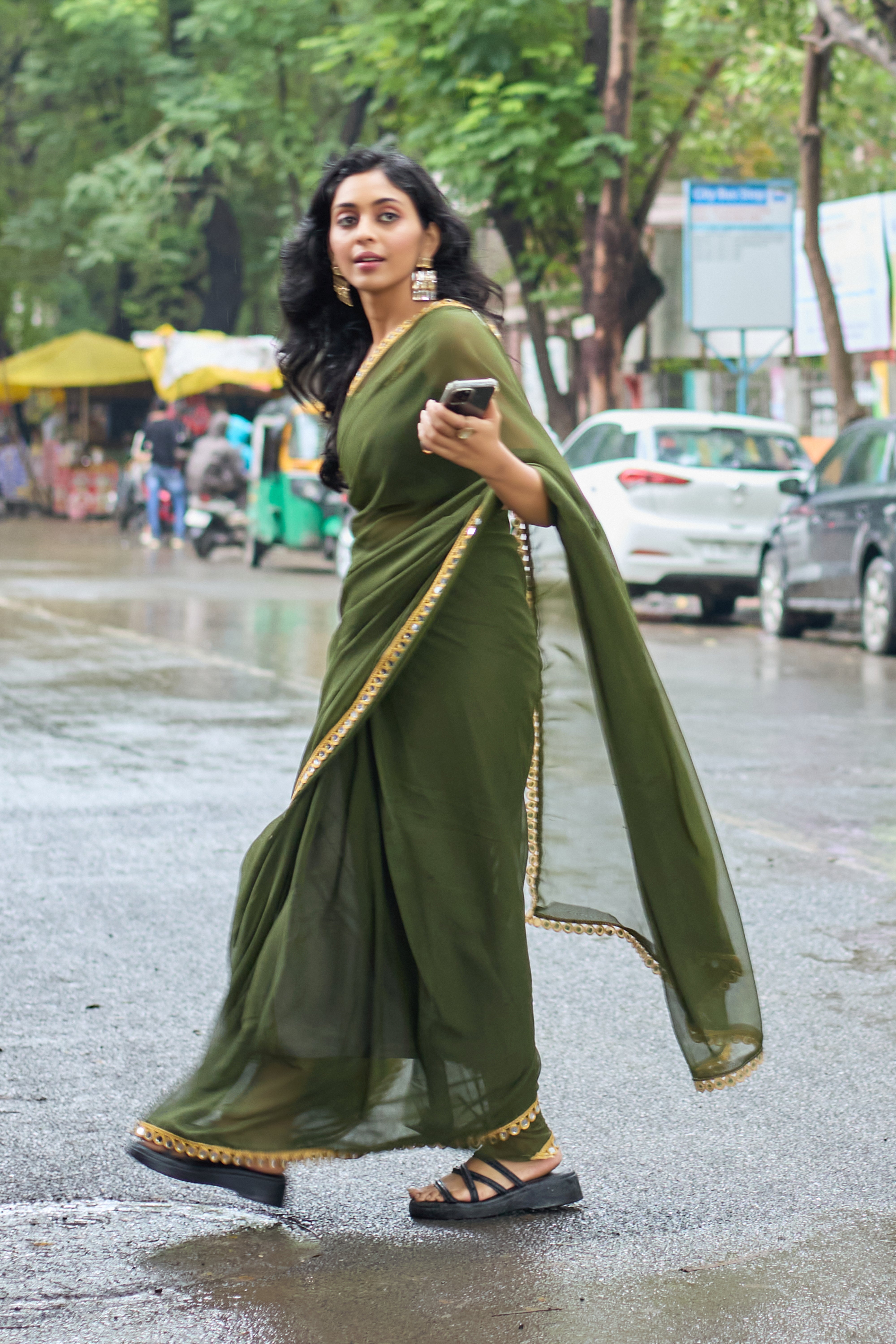 Emerald Poise Saree