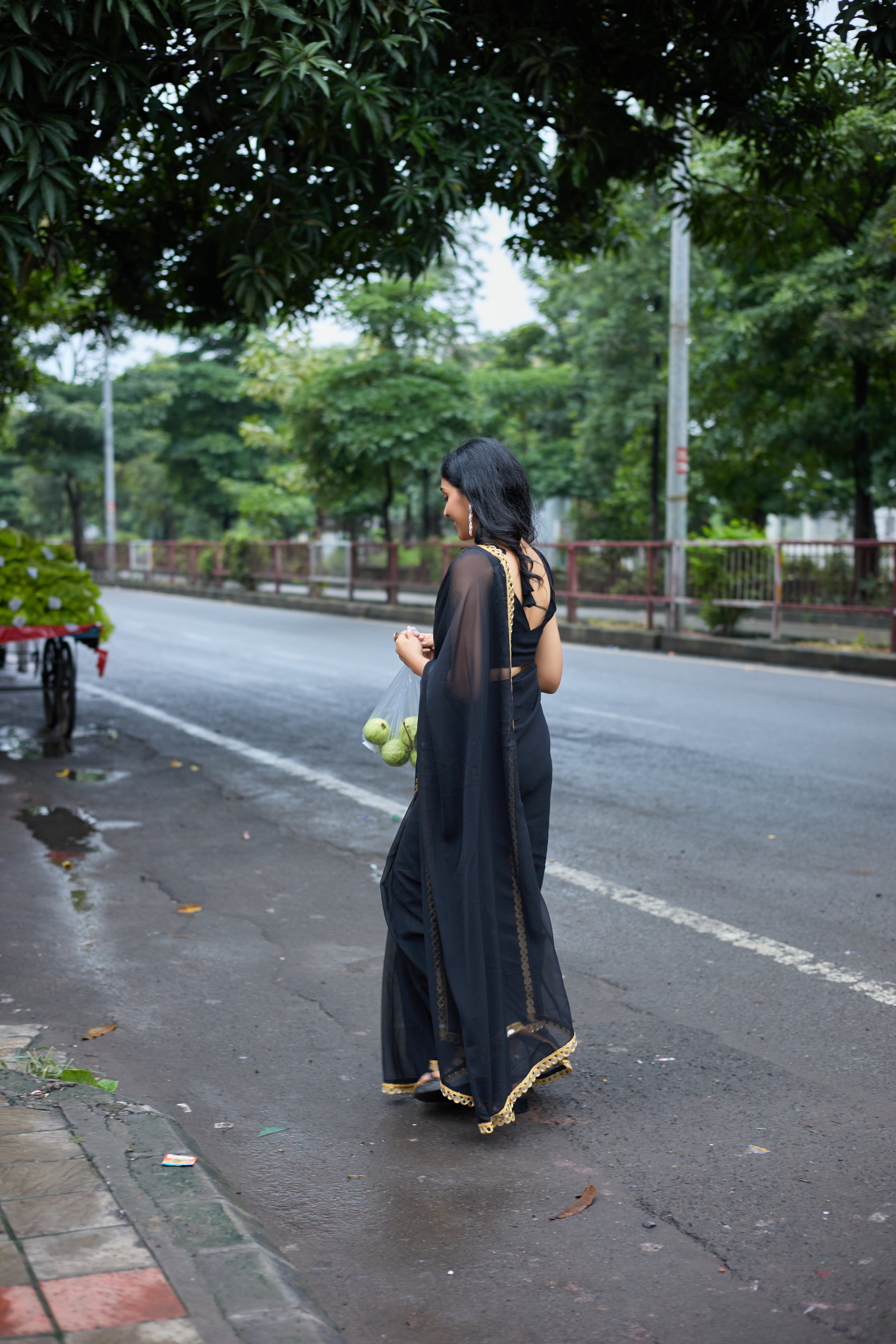 Noir Elegance Saree