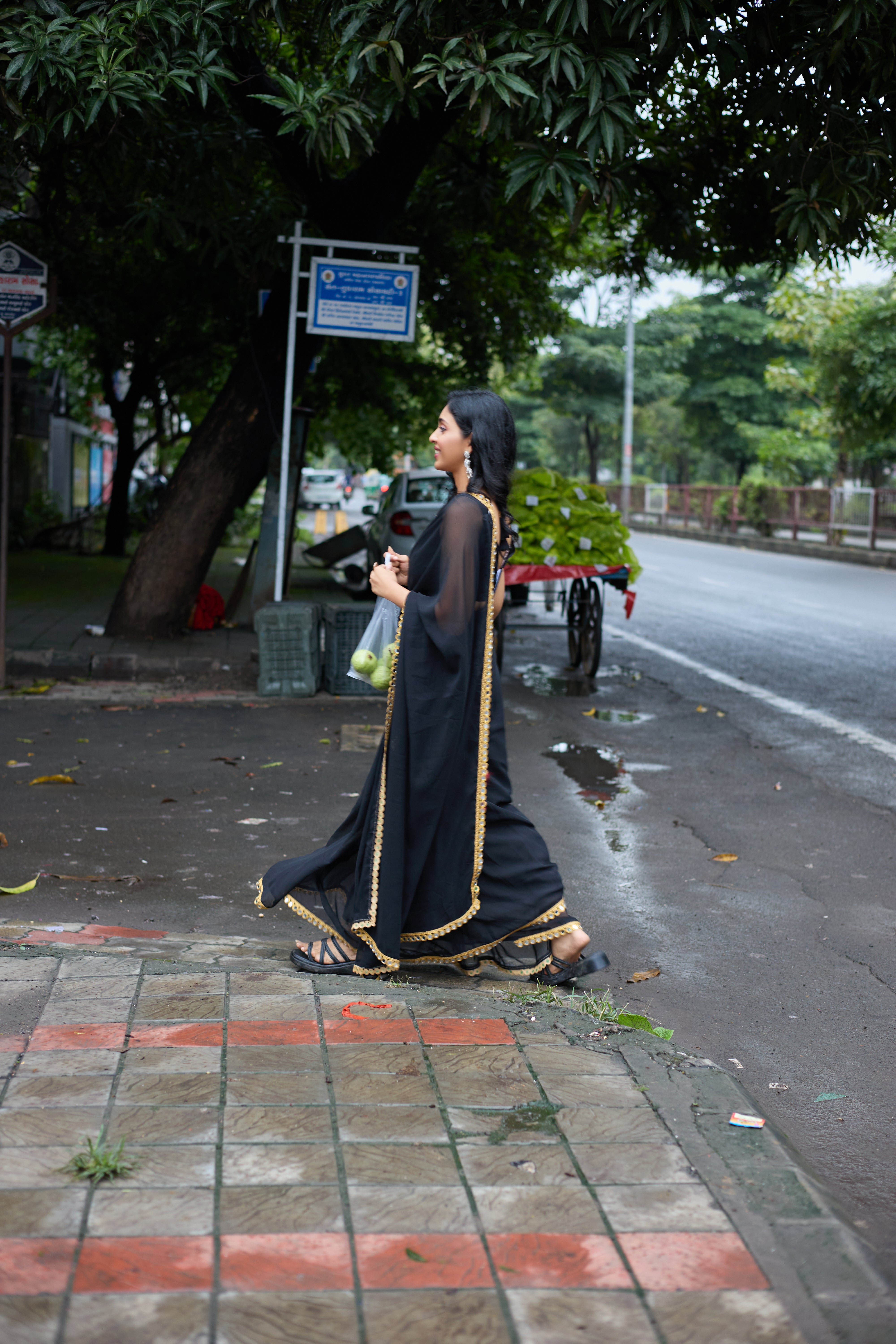Noir Elegance Saree