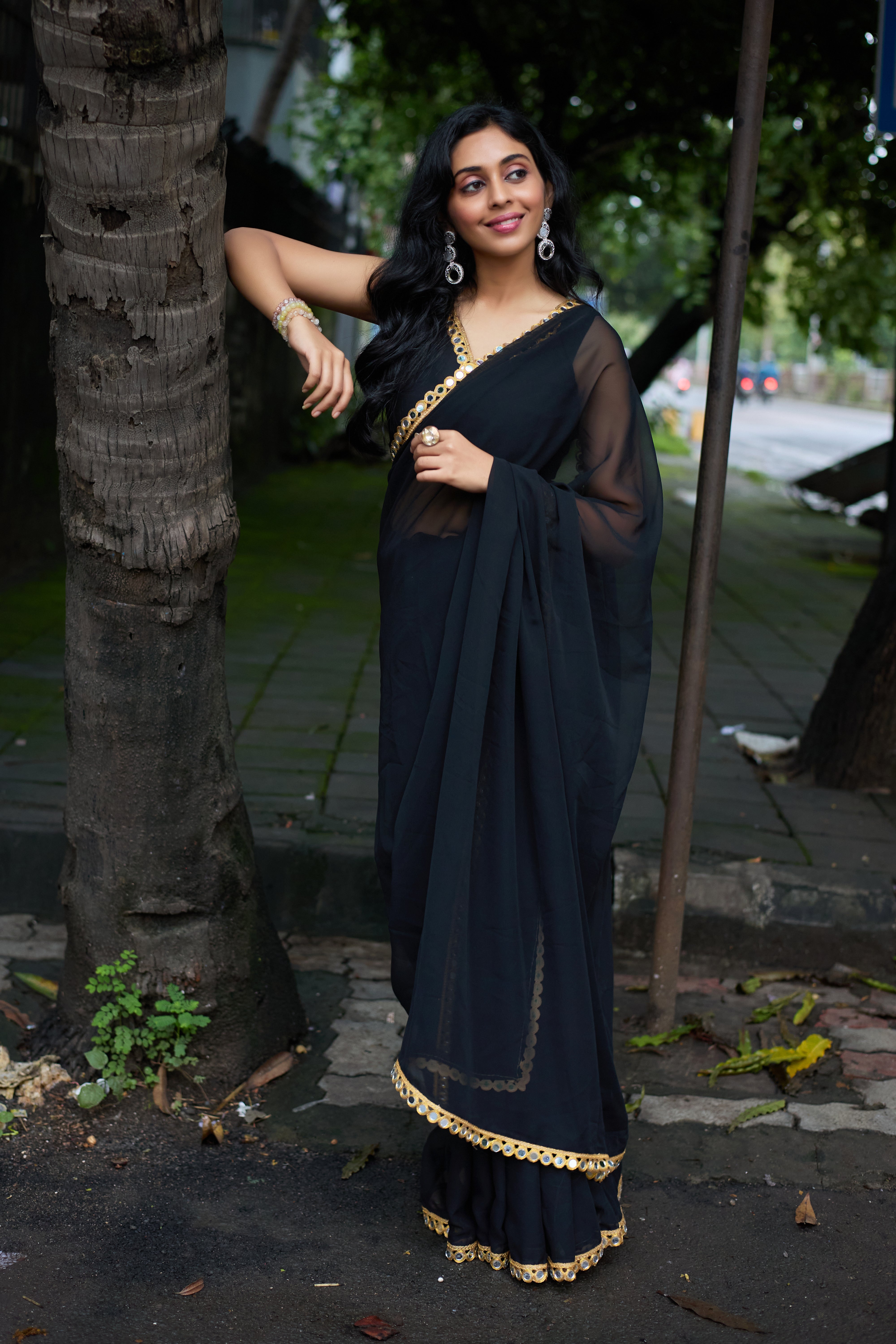 Noir Elegance Saree