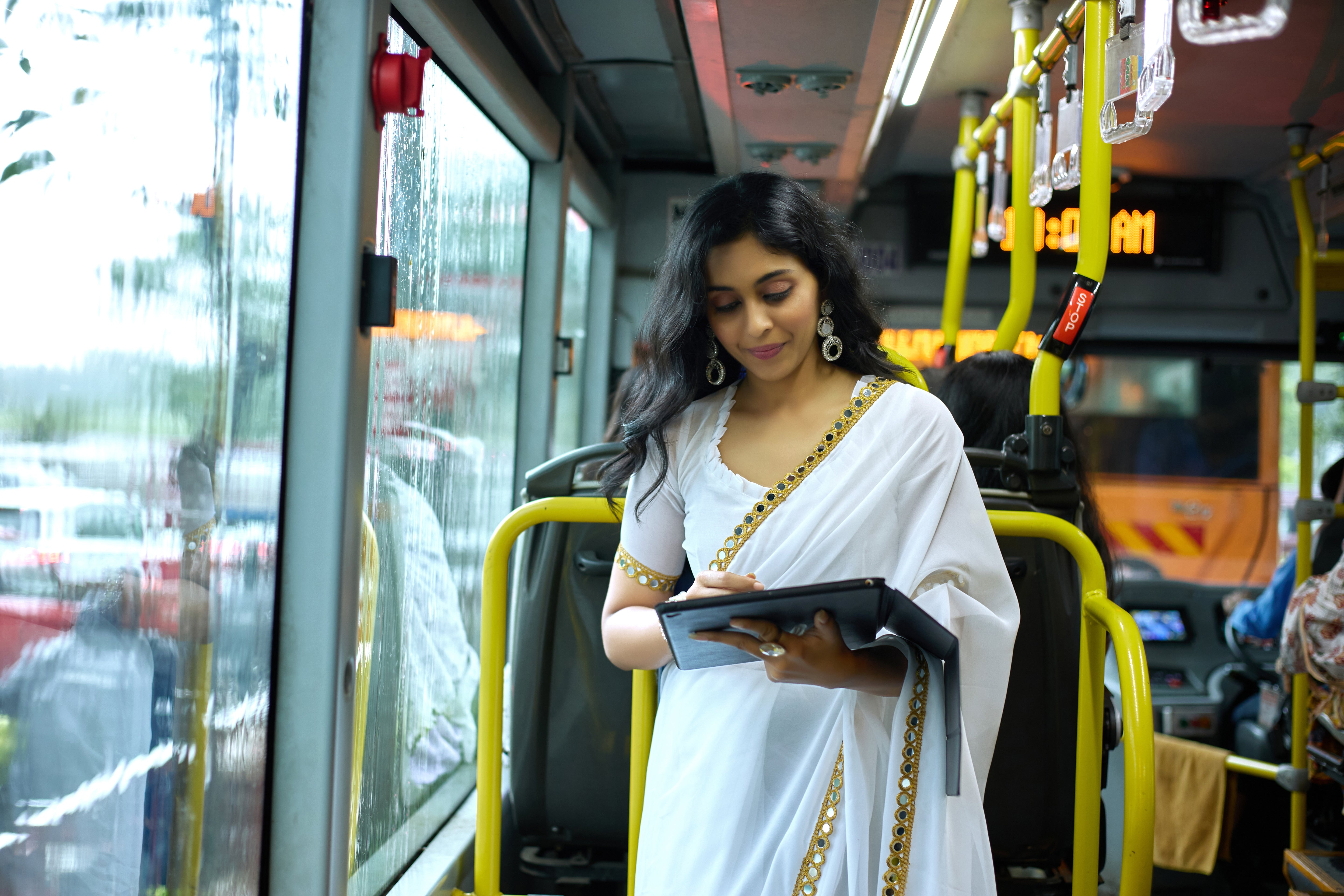 Elegant White Georgette Saree with Golden Embellished Border