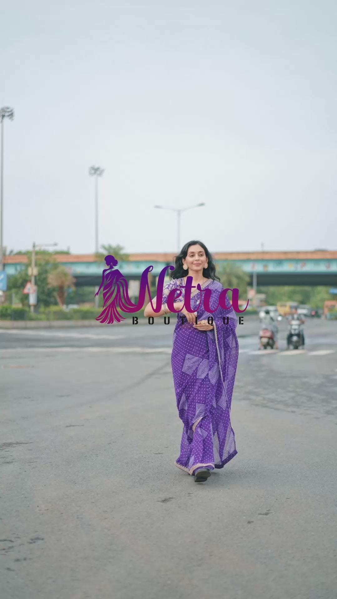 Royal Violet Saree