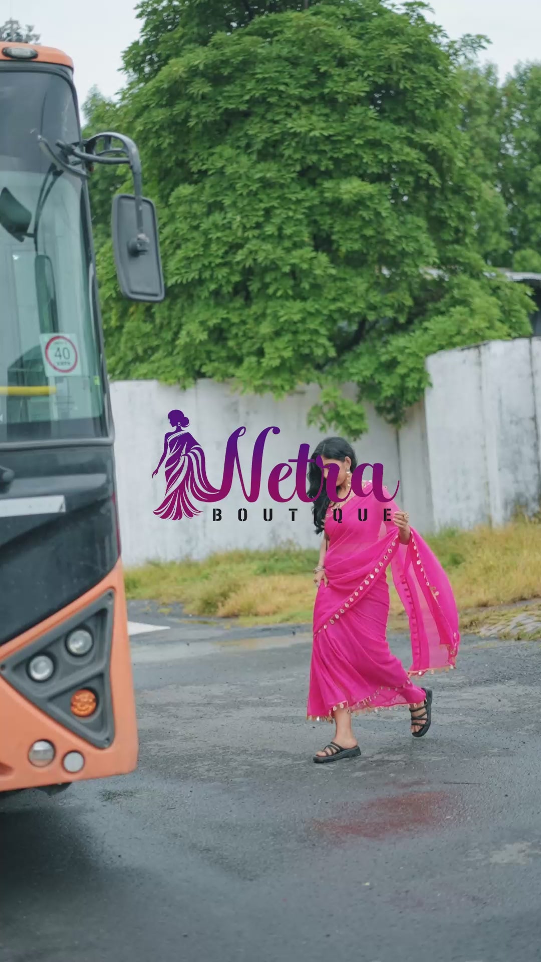 Fuchsia Grace Saree