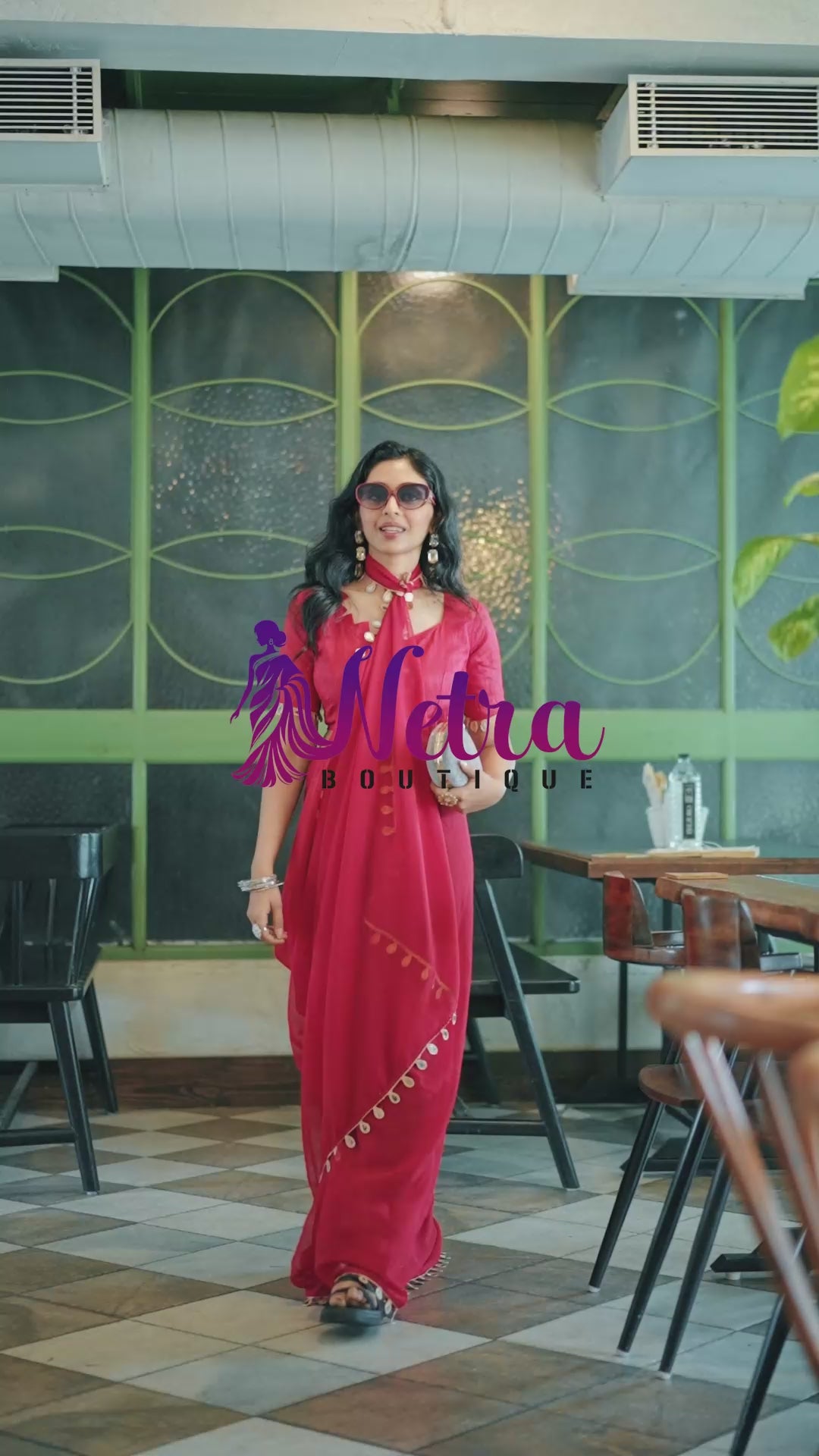 Scarlet Glow Saree